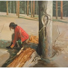 Nayab Noor, 12 x 12 Inch, Oil On Canvas, AC-NNR-003